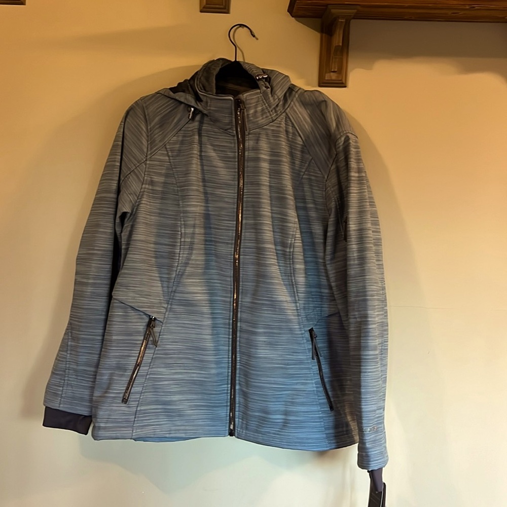 Women’s Free Country 1x blue/gray fleece lined jacket. New with Tags